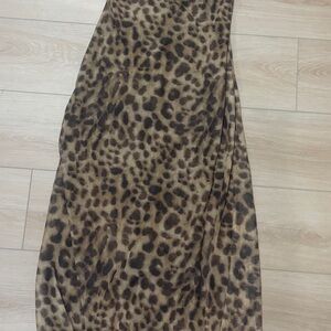 Leopard Print Maxi Skirt
